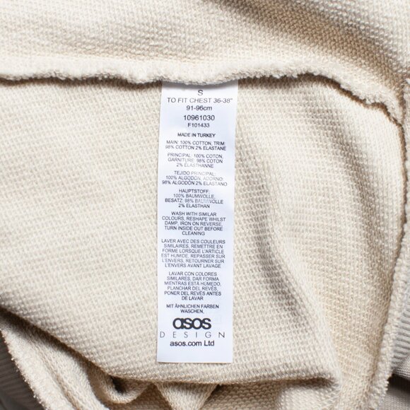 Asos Design Ivory A@ctual Sweatshirt Women's Small - Picture 6 of 6